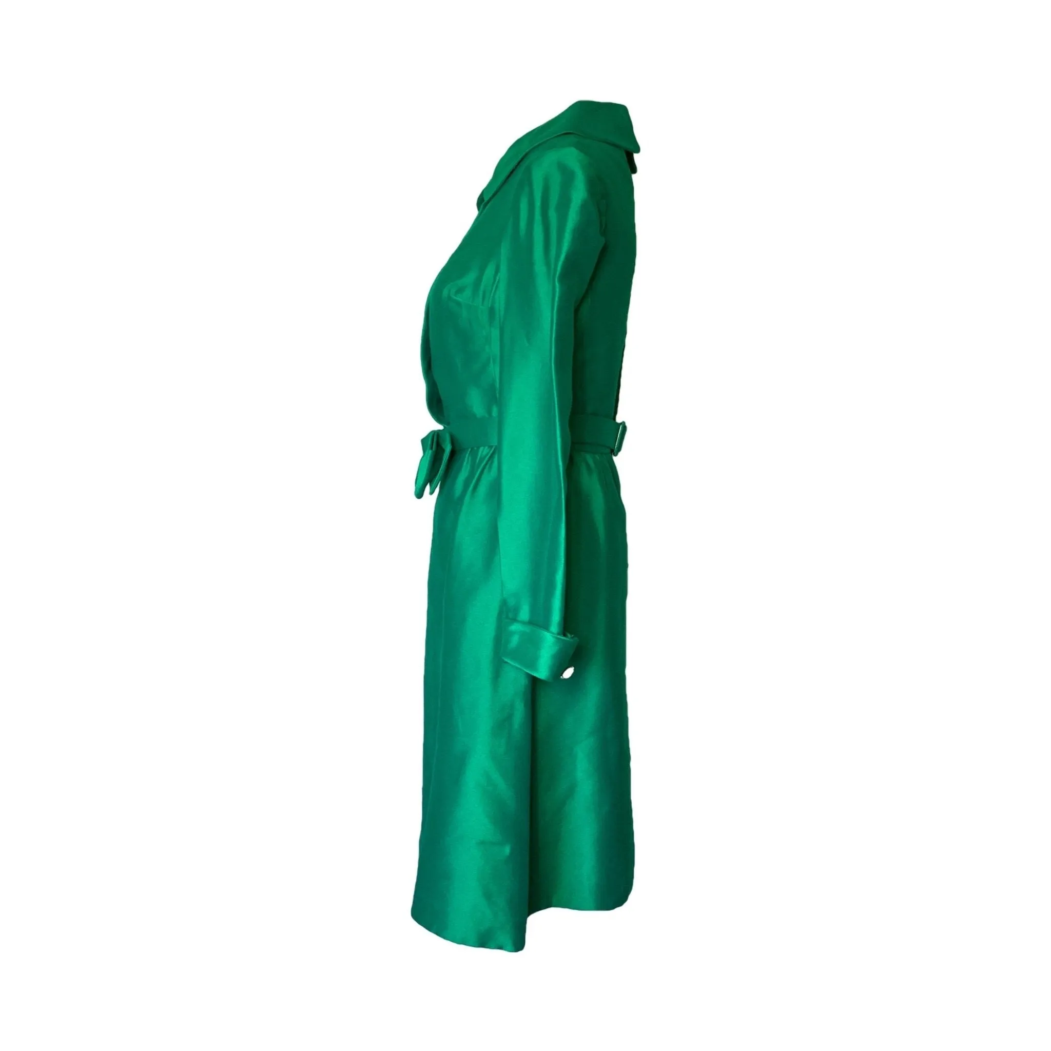 1960s Green A-line Dress by Rona. Perfect Formal Event Attire that is Sustainable Vintage Fashion.