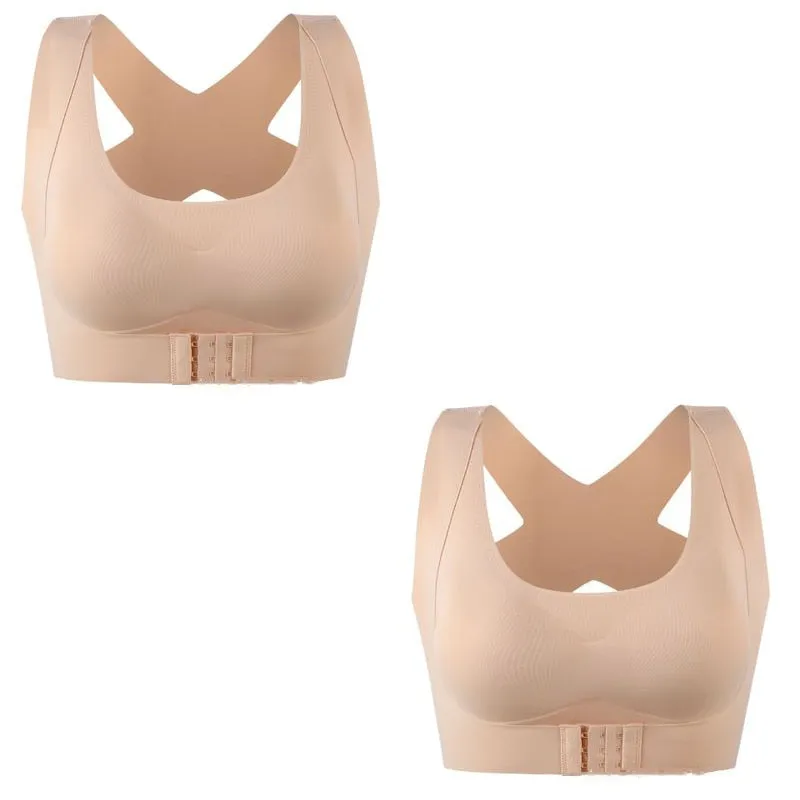 1pcs/2pcs/3pcs Women Bras For Women Push Up Bra Posture Corrector Bralette Front Closure Female Underwear Cross Back Tops