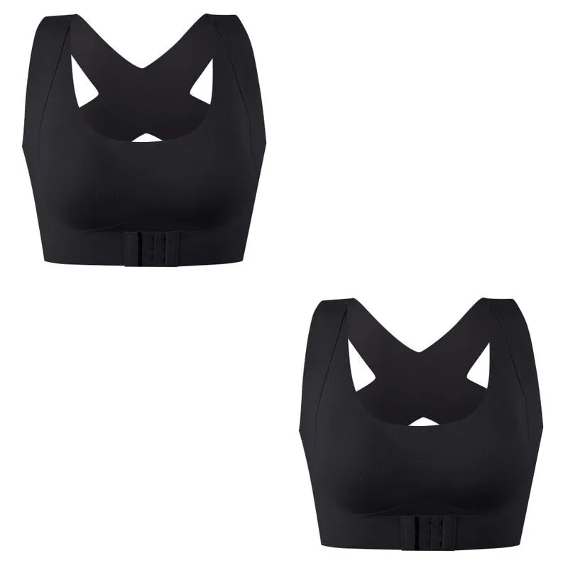 1pcs/2pcs/3pcs Women Bras For Women Push Up Bra Posture Corrector Bralette Front Closure Female Underwear Cross Back Tops