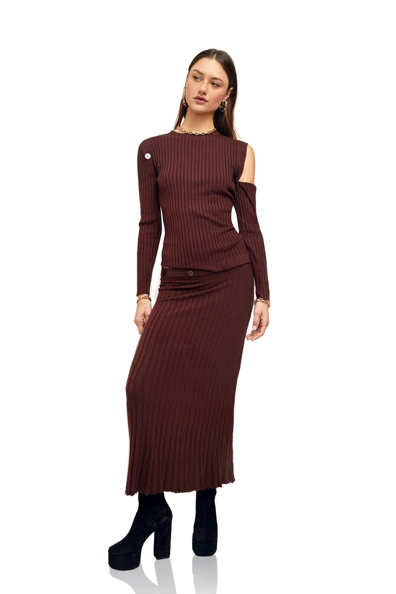 4-in-1 Versatile Detachable Knit Maxi Sweater Dress for Effortless Style