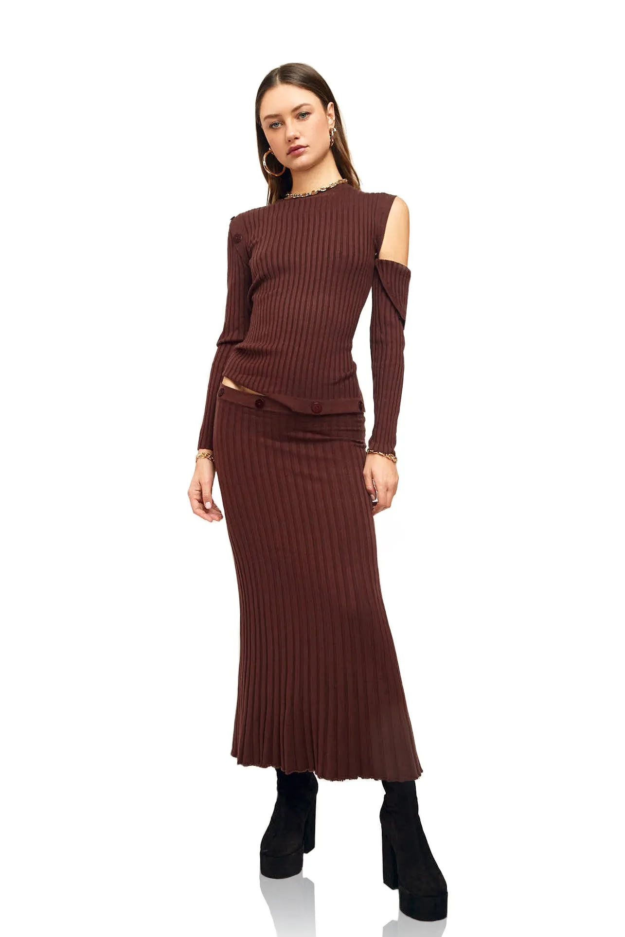 4-in-1 Versatile Detachable Knit Maxi Sweater Dress for Effortless Style