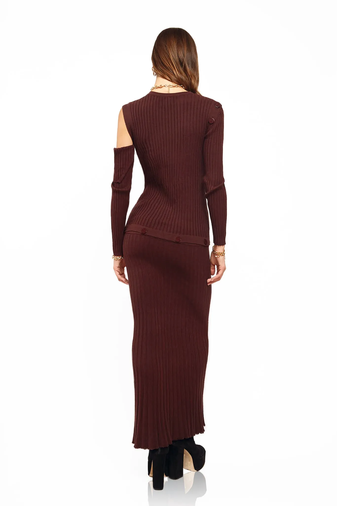 4-in-1 Versatile Detachable Knit Maxi Sweater Dress for Effortless Style