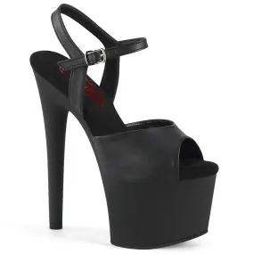 7 Inch Heel PASSION-709 Black Pu