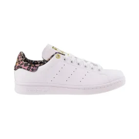 Adidas Womens Stan Smith Sneakers - Cloud White with Wild Brown and Gold Metallic Accents