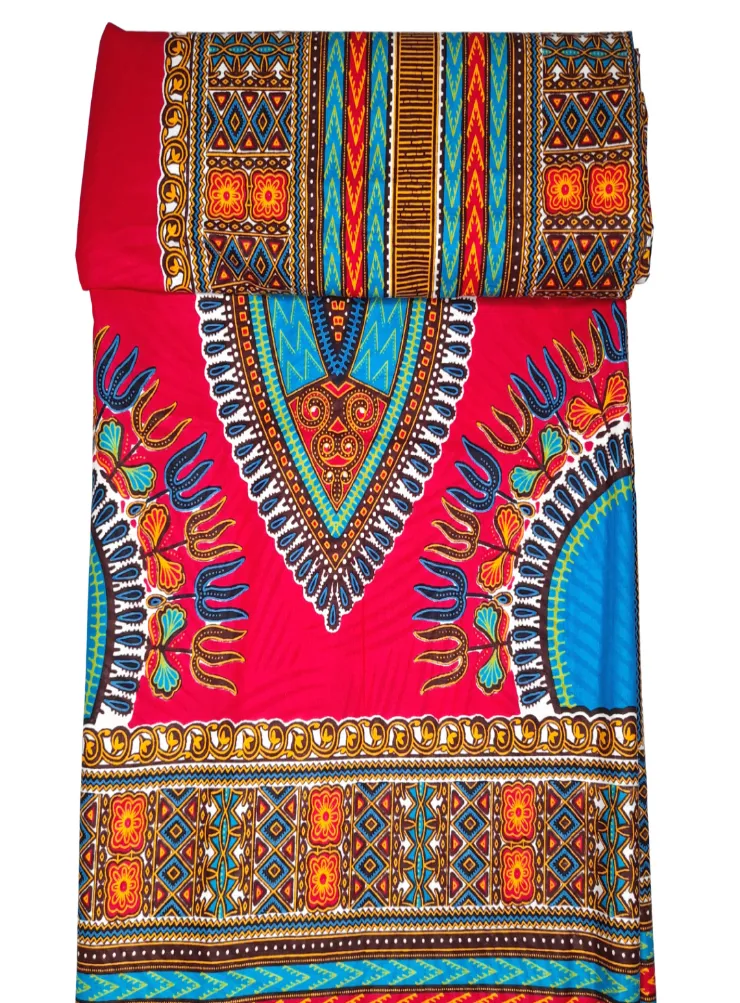 African Fuchsia Pink Dashiki Print - CA193