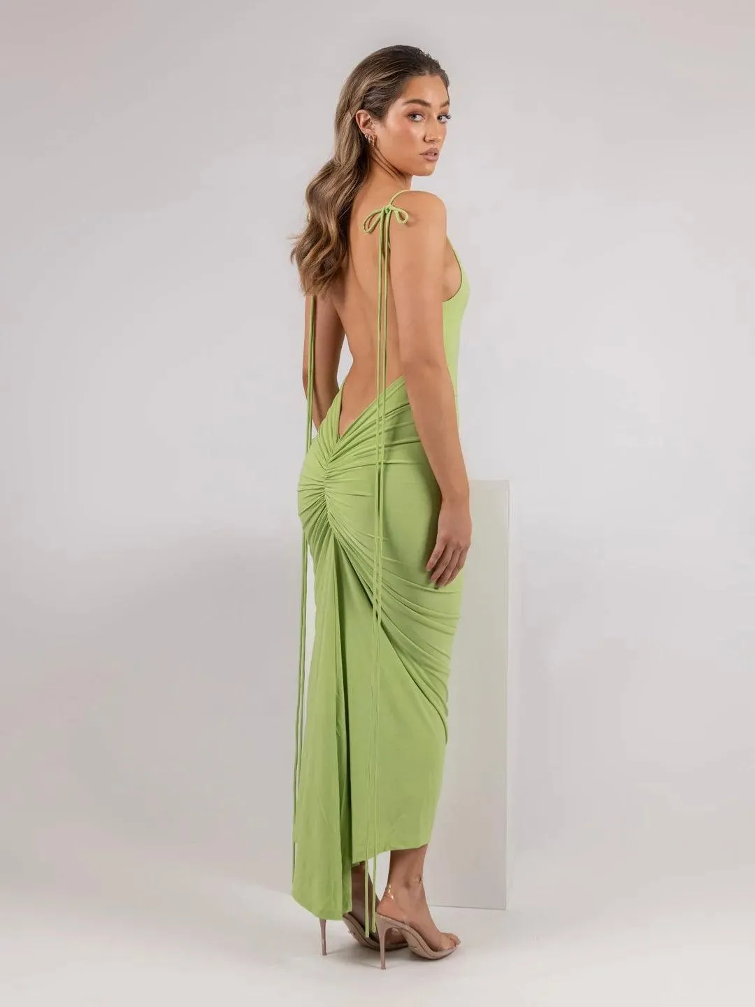 Azari Midi Dress - Lime