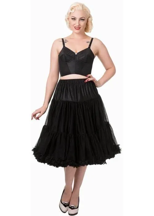 Banned 50's Petticoat Long Black