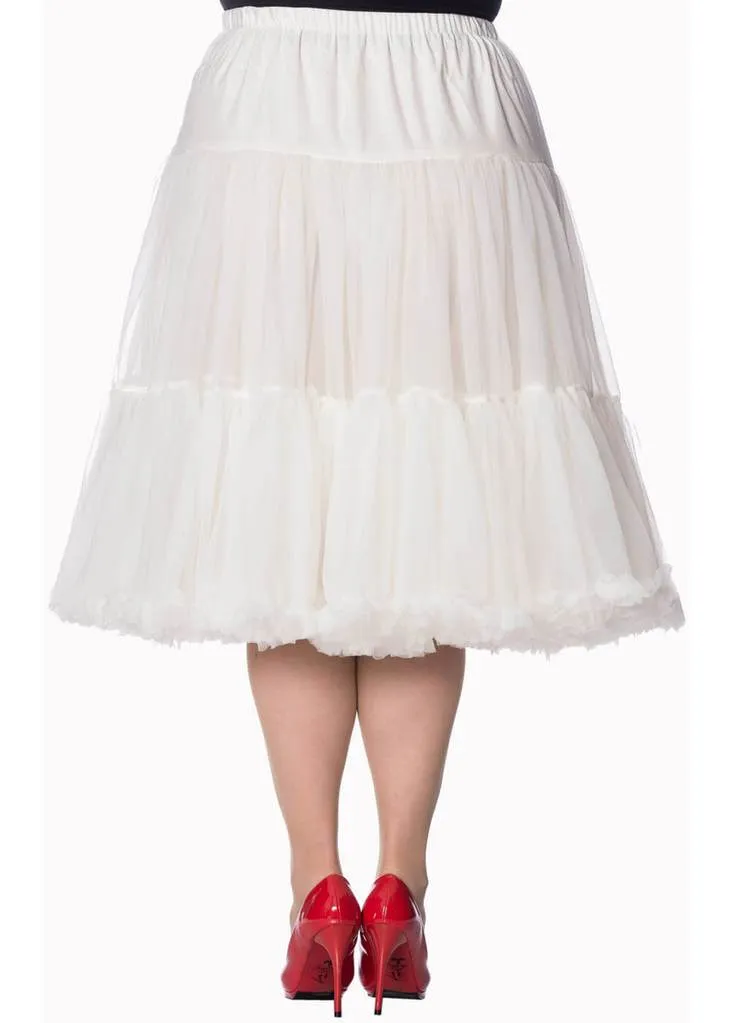 Banned 50's Petticoat Long Ivory