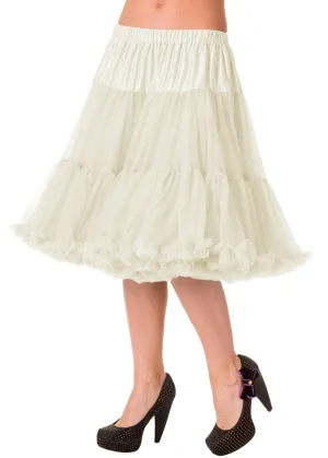 Banned 50's Petticoat Long Ivory