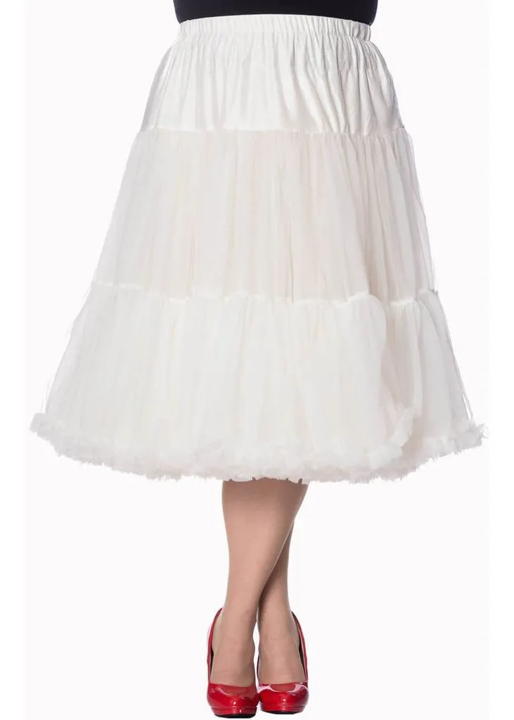 Banned 50's Petticoat Long Ivory