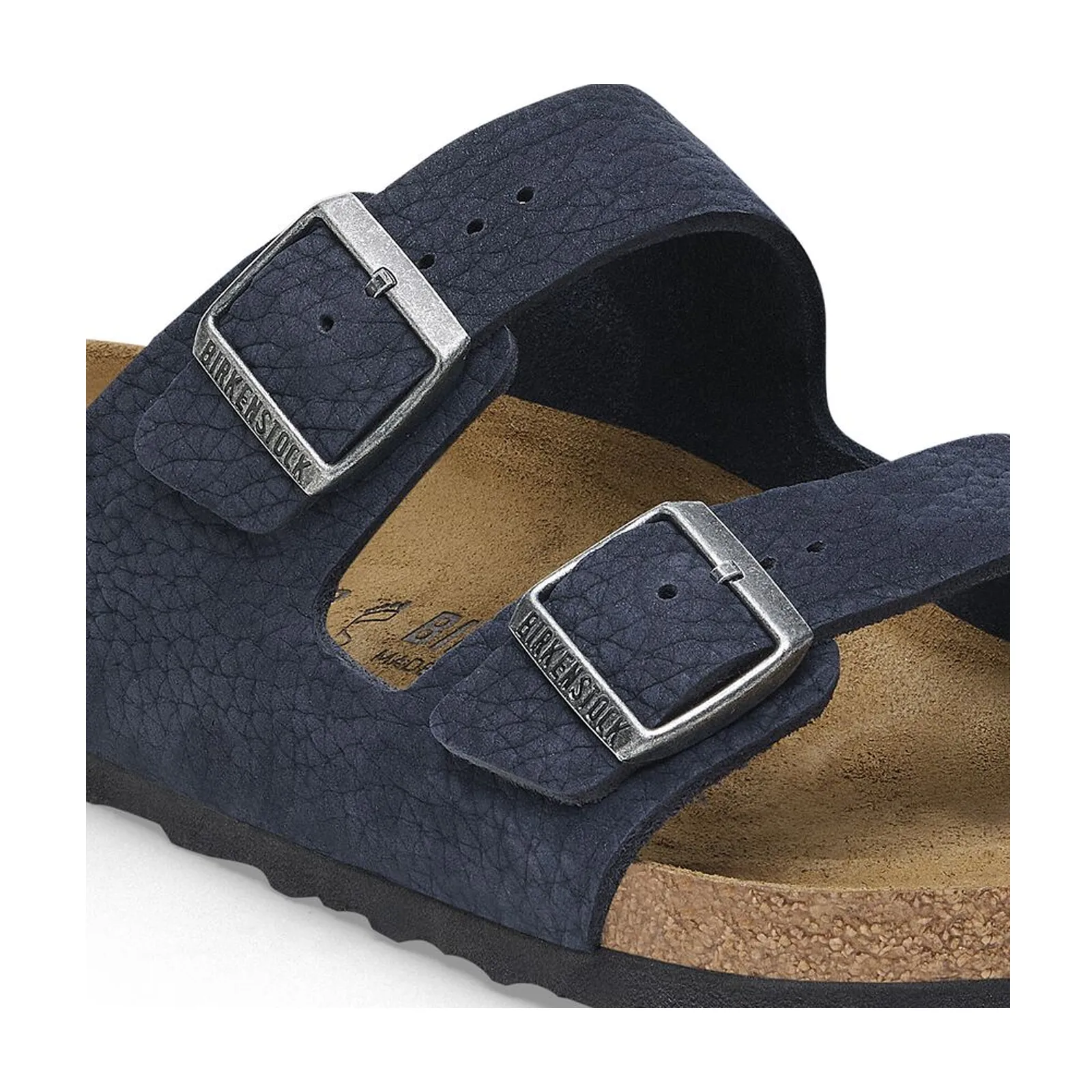 Birkenstock Arizona Slide Sandal (Men) - Desert Buck Midnight Nubuck