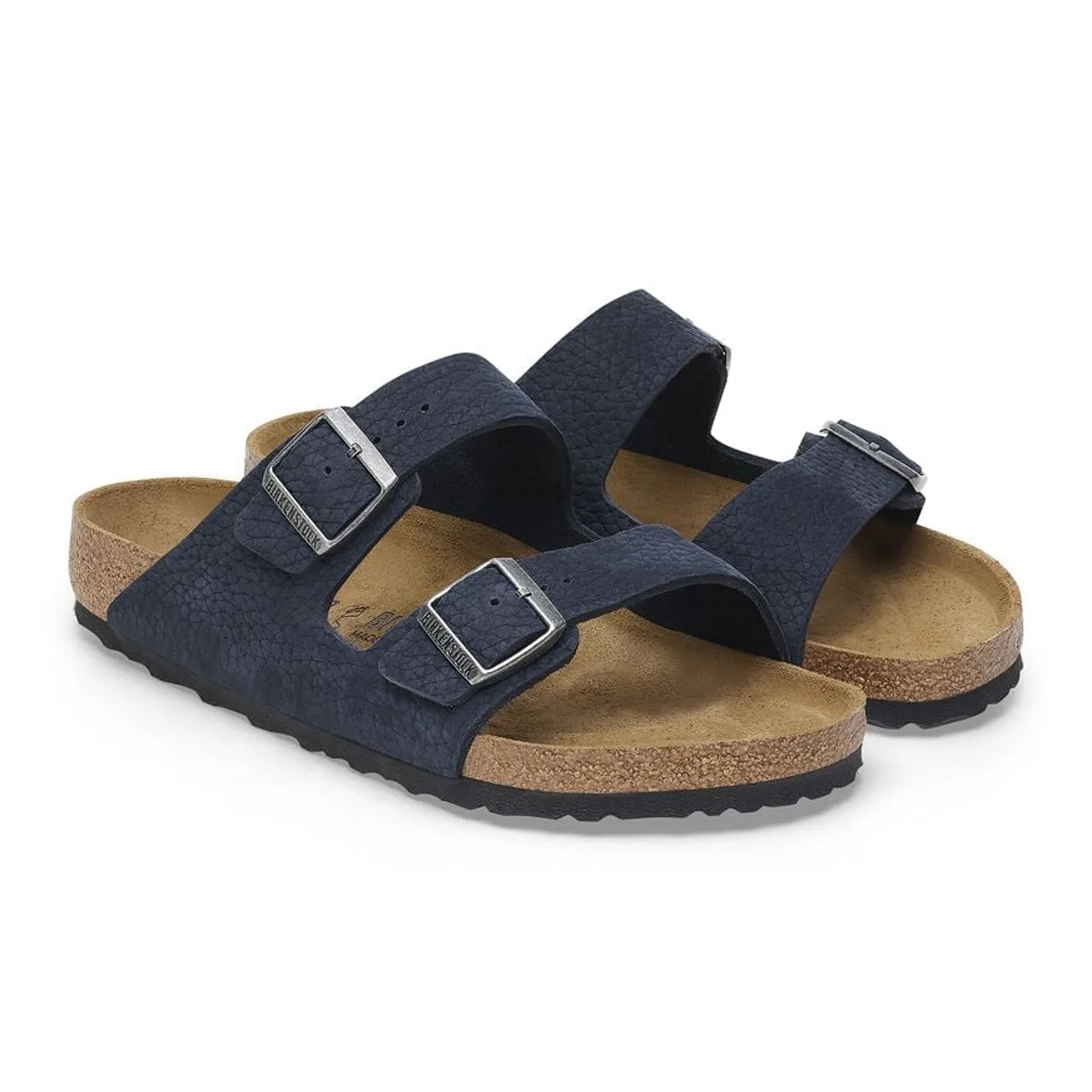 Birkenstock Arizona Slide Sandal (Men) - Desert Buck Midnight Nubuck