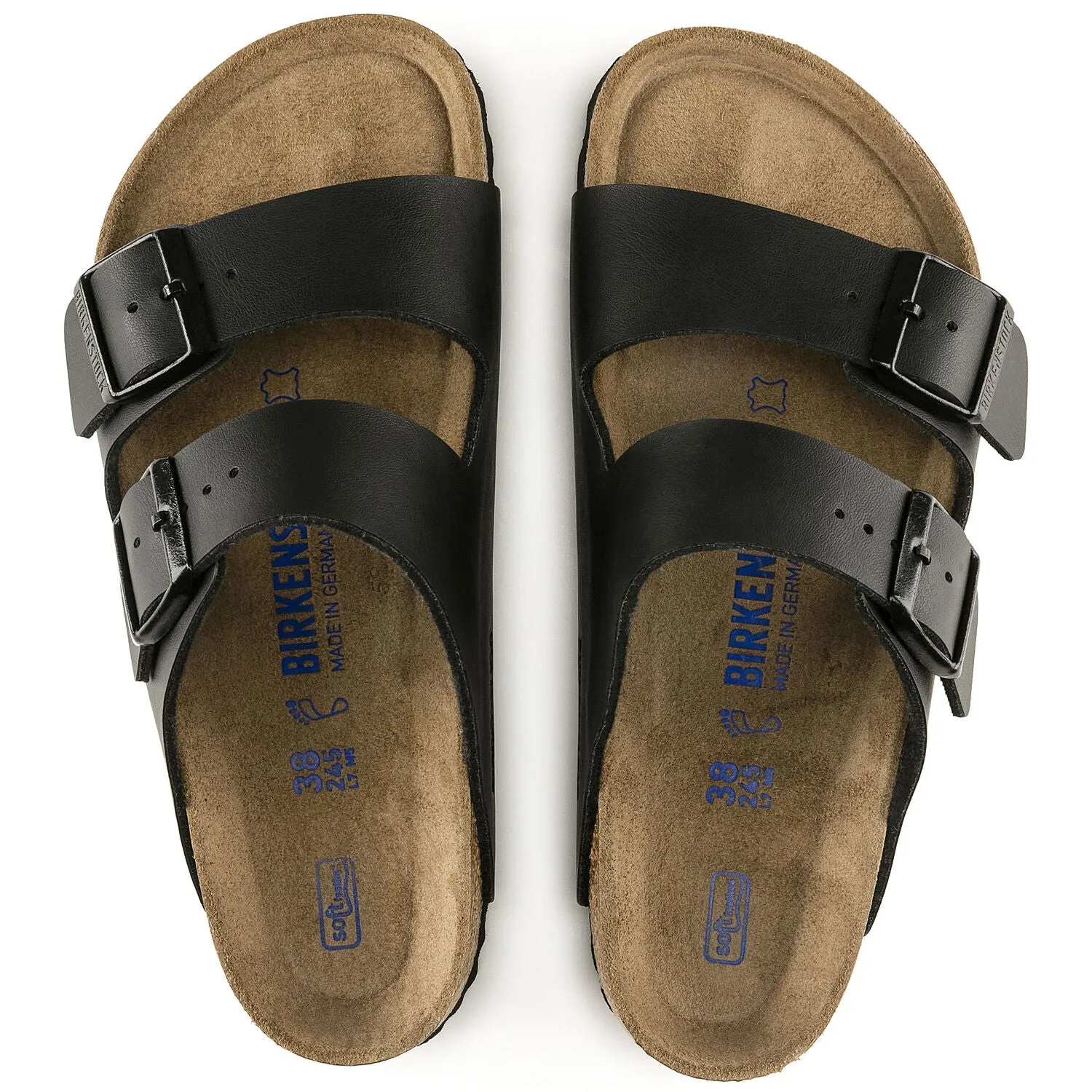 BIRKENSTOCK Arizona Soft Footbed Birko-FlorNarrow Fit Black