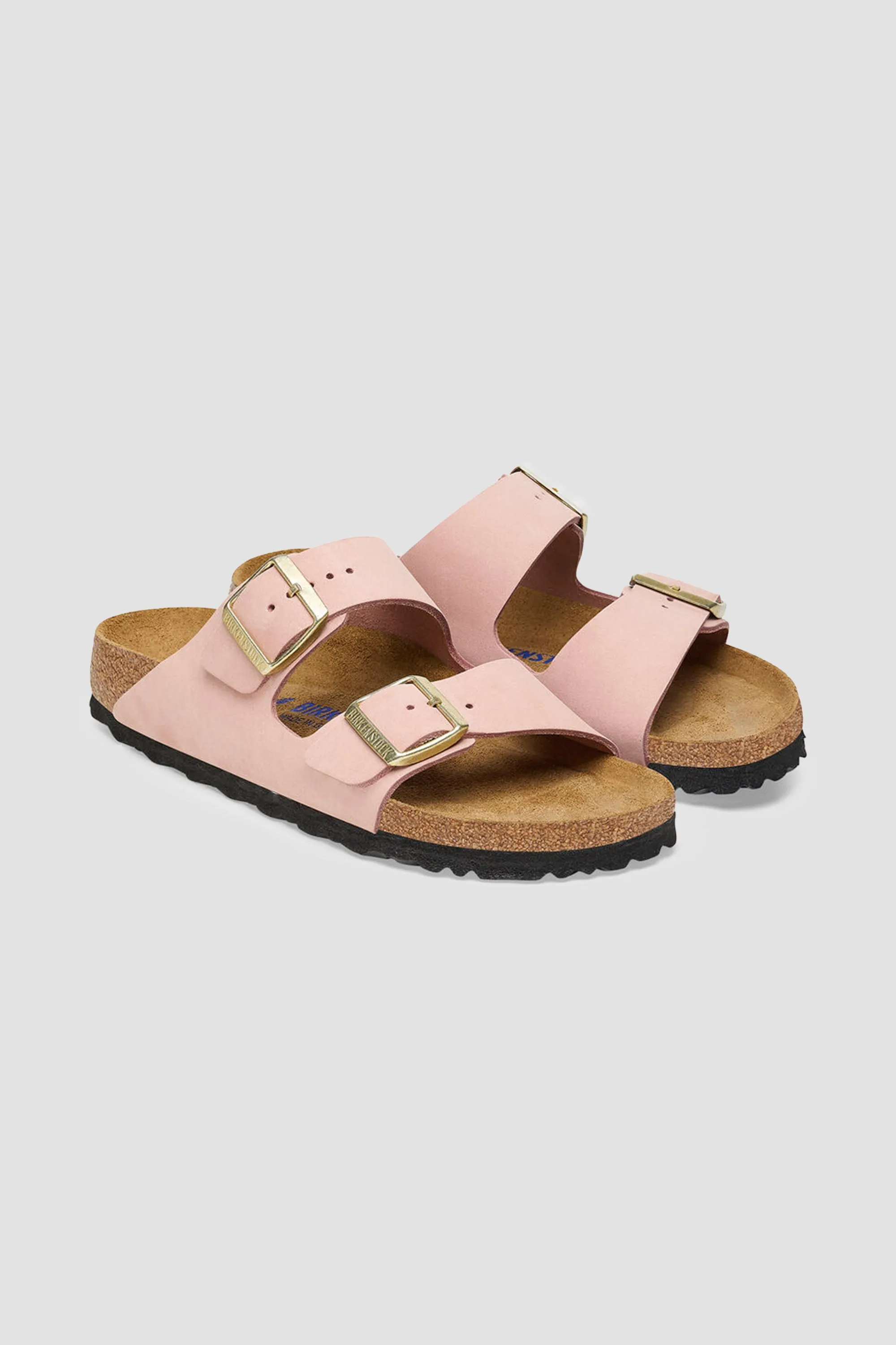 Birkenstock Unisex Arizona SFB Nubuck Leather in Soft Pink