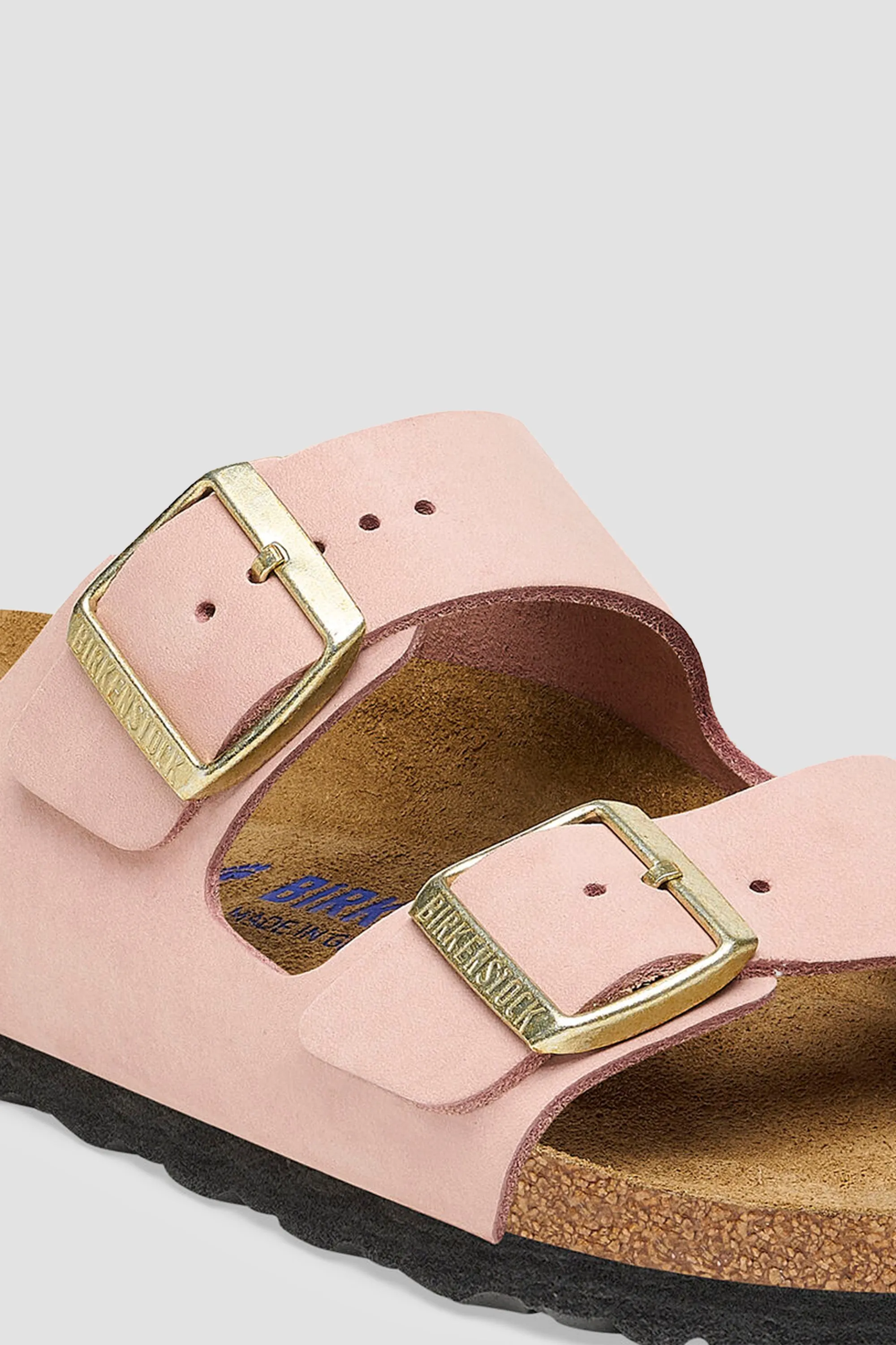 Birkenstock Unisex Arizona SFB Nubuck Leather in Soft Pink