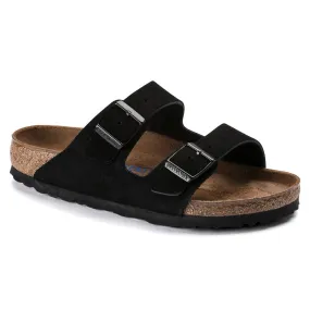 Birkenstock Women's Arizona Soft Footbed Suede Leather (Black - Regular fit)