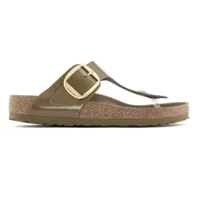 Birkenstock Women's Gizeh Big Buckle Natural Hi Shine Leather