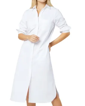 Boyfriend Poplin Dress (White)