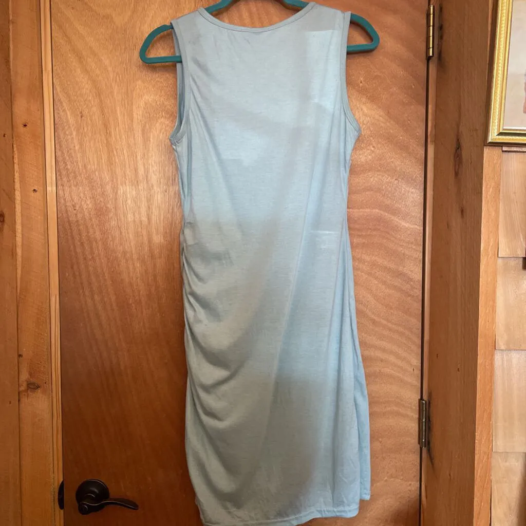 BTFBM Ruched Side Sea Green Knit Dress Size M