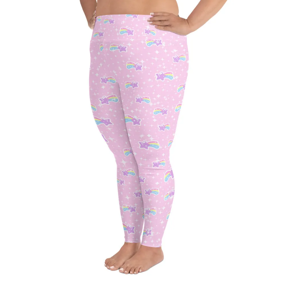 Bubblegum Bunny Shooting Stars Plus Size Leggings