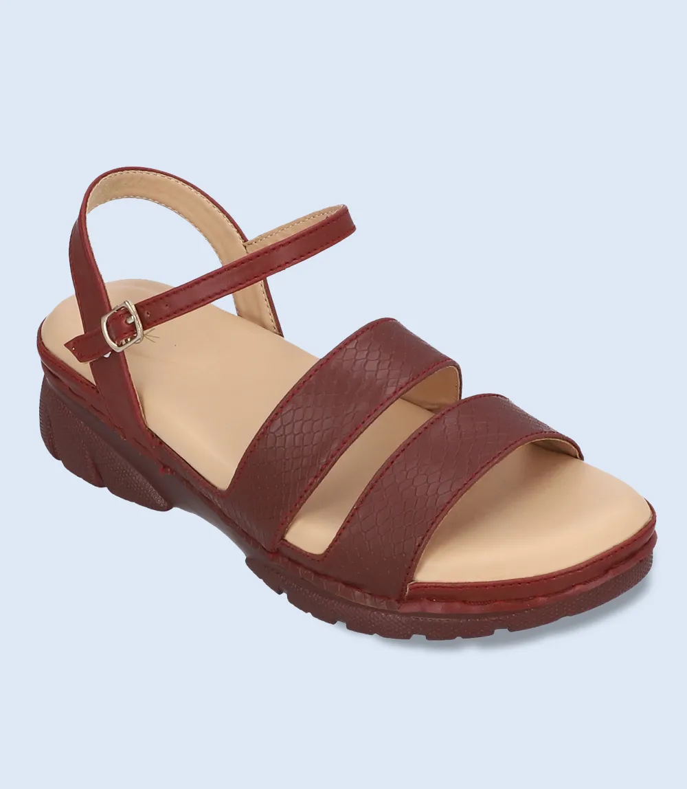 BW7917-MAROON-Women Comfort Sandal