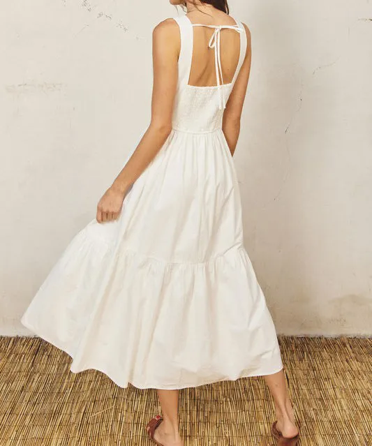 Cut-Out Midi Dress - Ivory