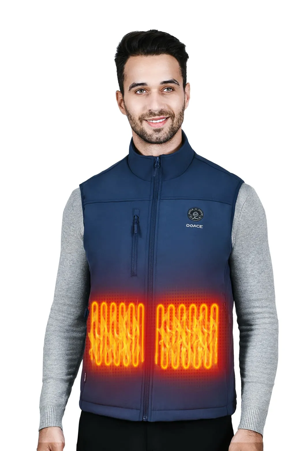 DOACE Wear  Heated Vest for Men & Women with APP Control(Battery Included)