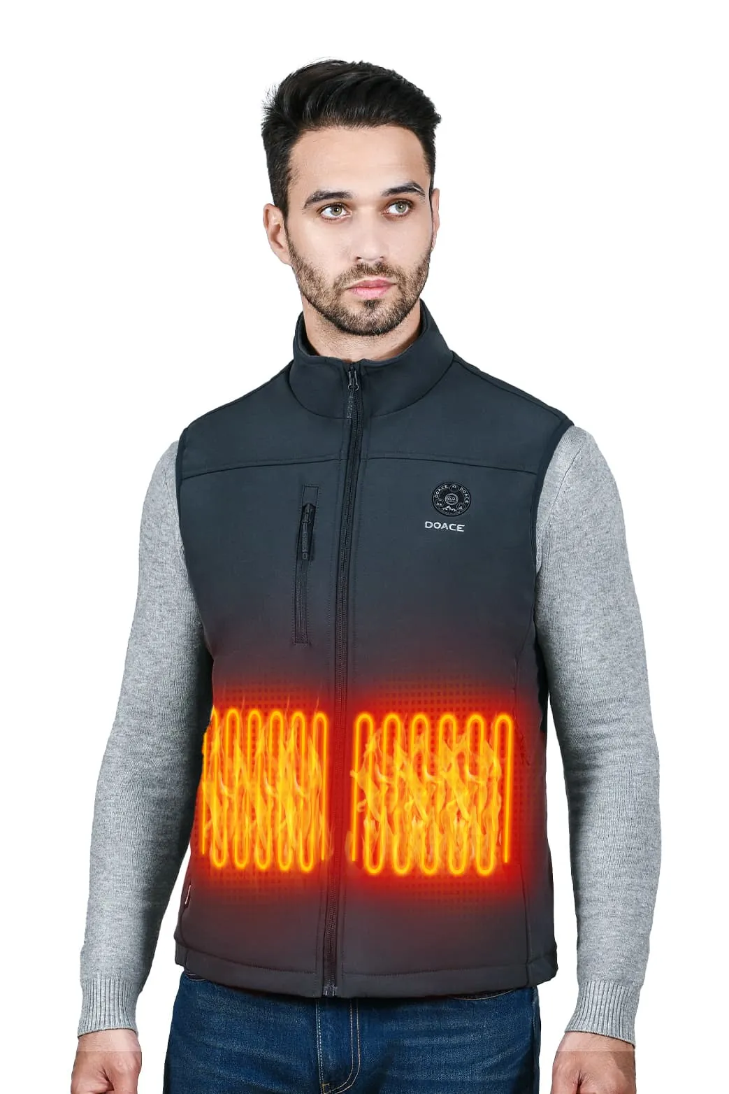 DOACE Wear  Heated Vest for Men & Women with APP Control(Battery Included)