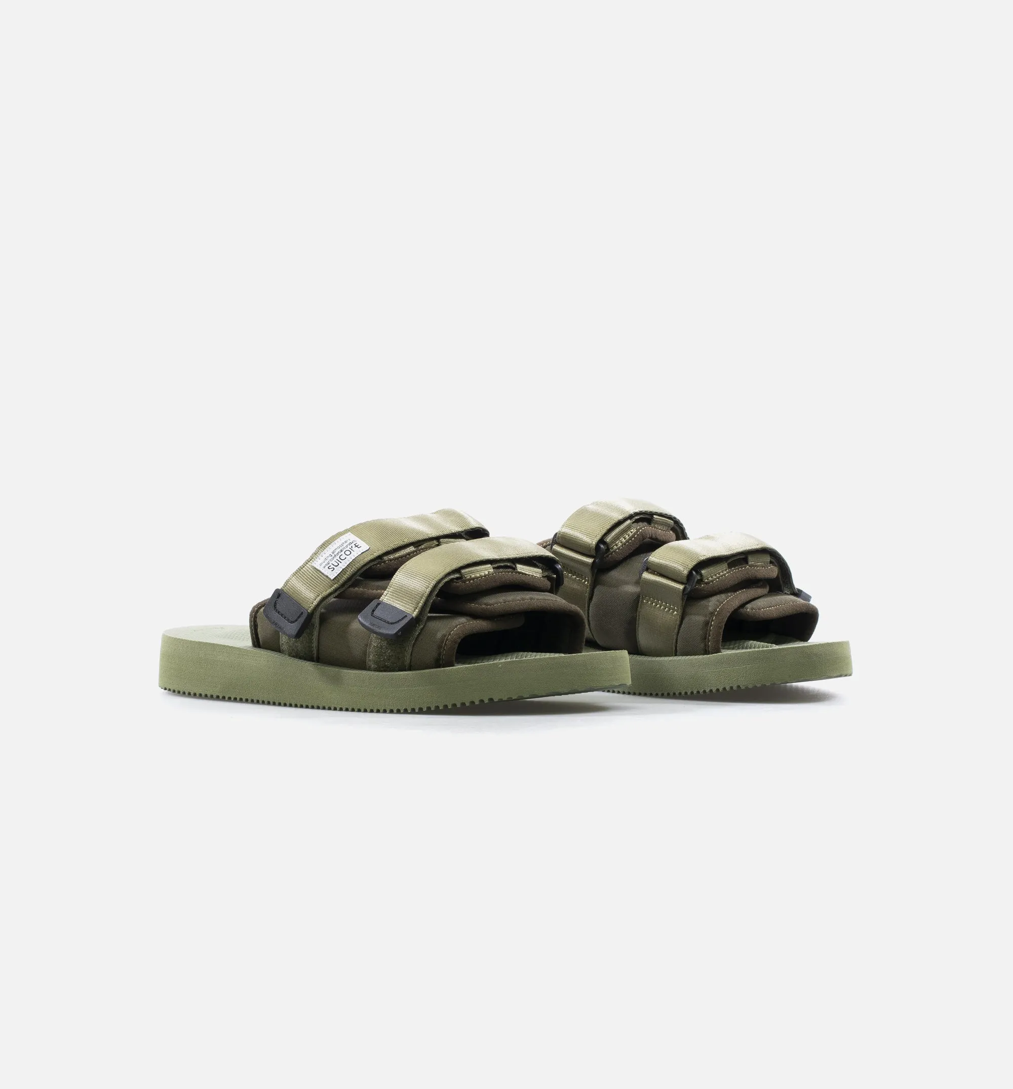 Double Strap Moto Cab Mens Lifestyle Slide Sandal - Olive