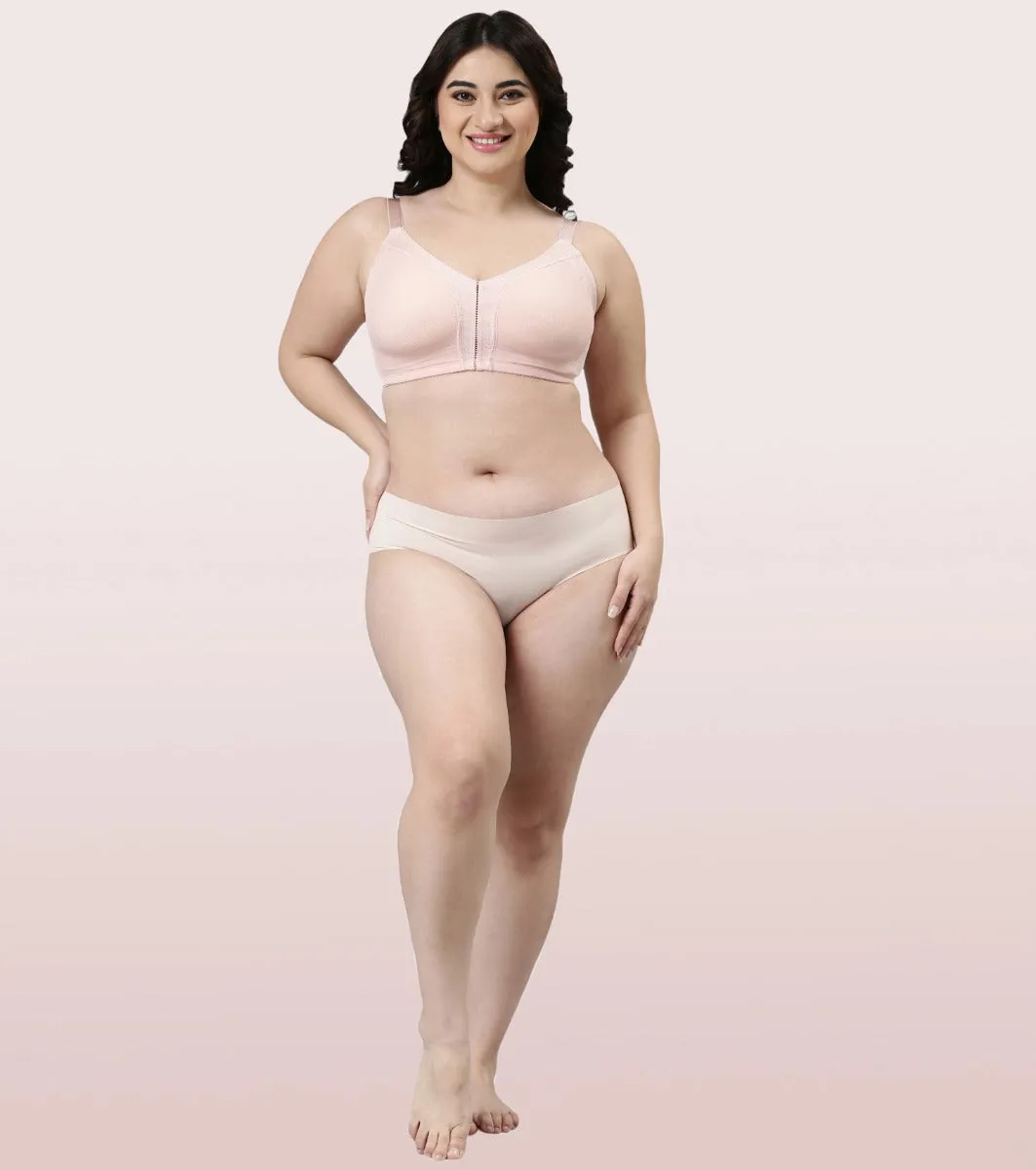 Enamor Body Transform F097 Smooth Contour Lift Bra for Women- Full Coverage, Non Padded and Wirefree - Pearl