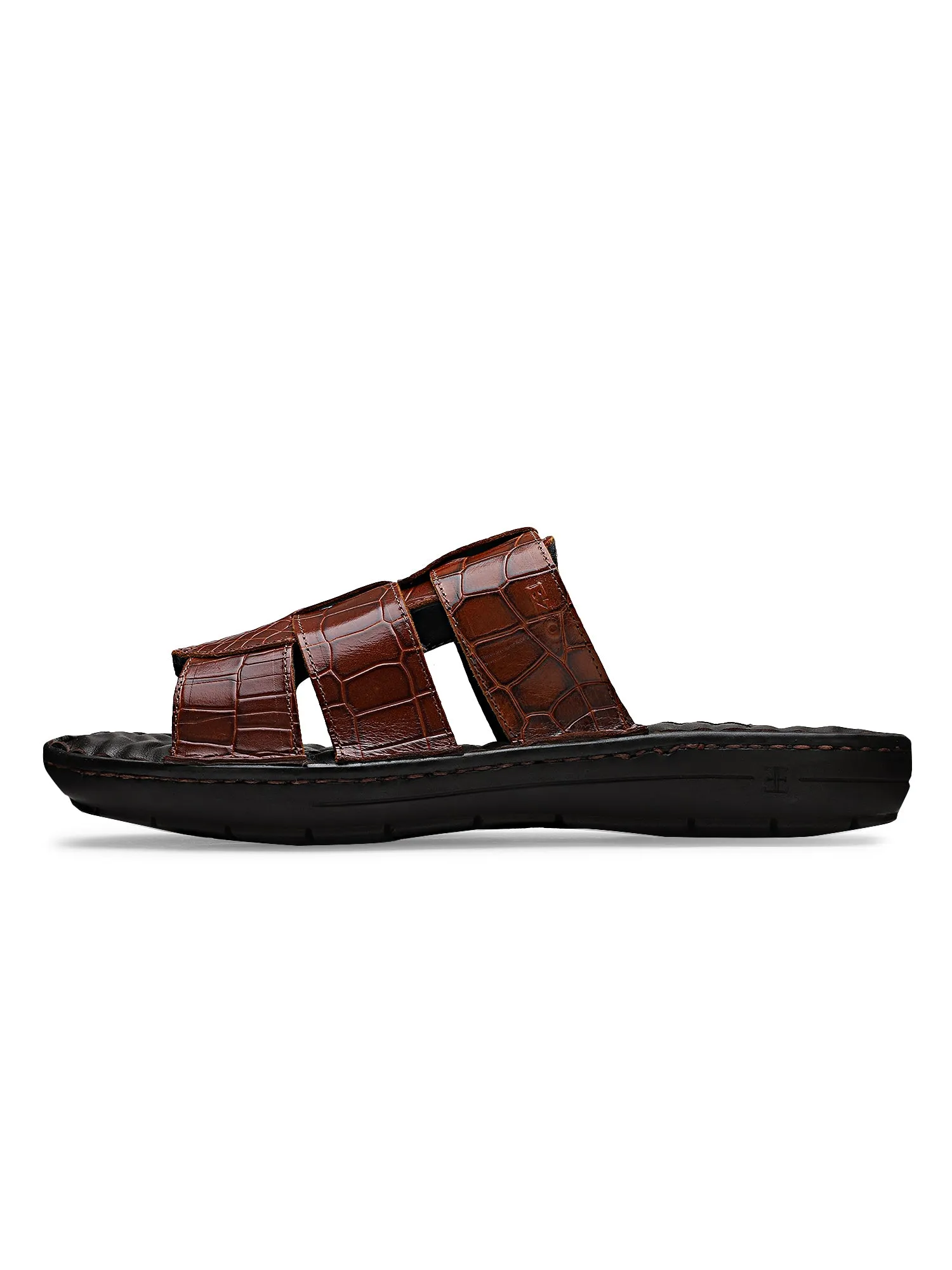 Ezok Men Croco Leather Oscar Sandal 2301