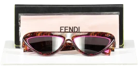 Fendi Brown / Pink Tortoise Ff Logo 0383/s 0t4ir Sunglasses in case