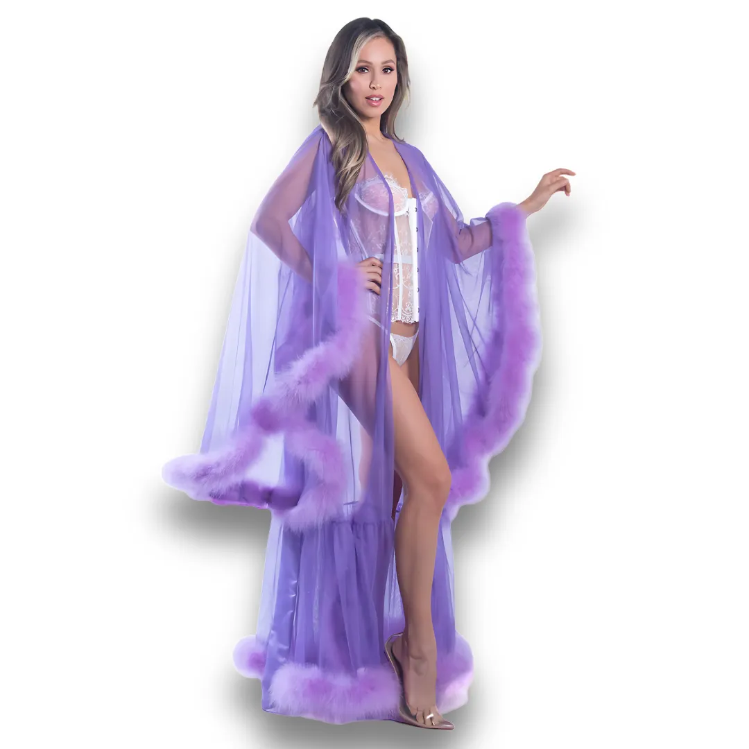 Hollywood Glam Luxury Robe - Purple