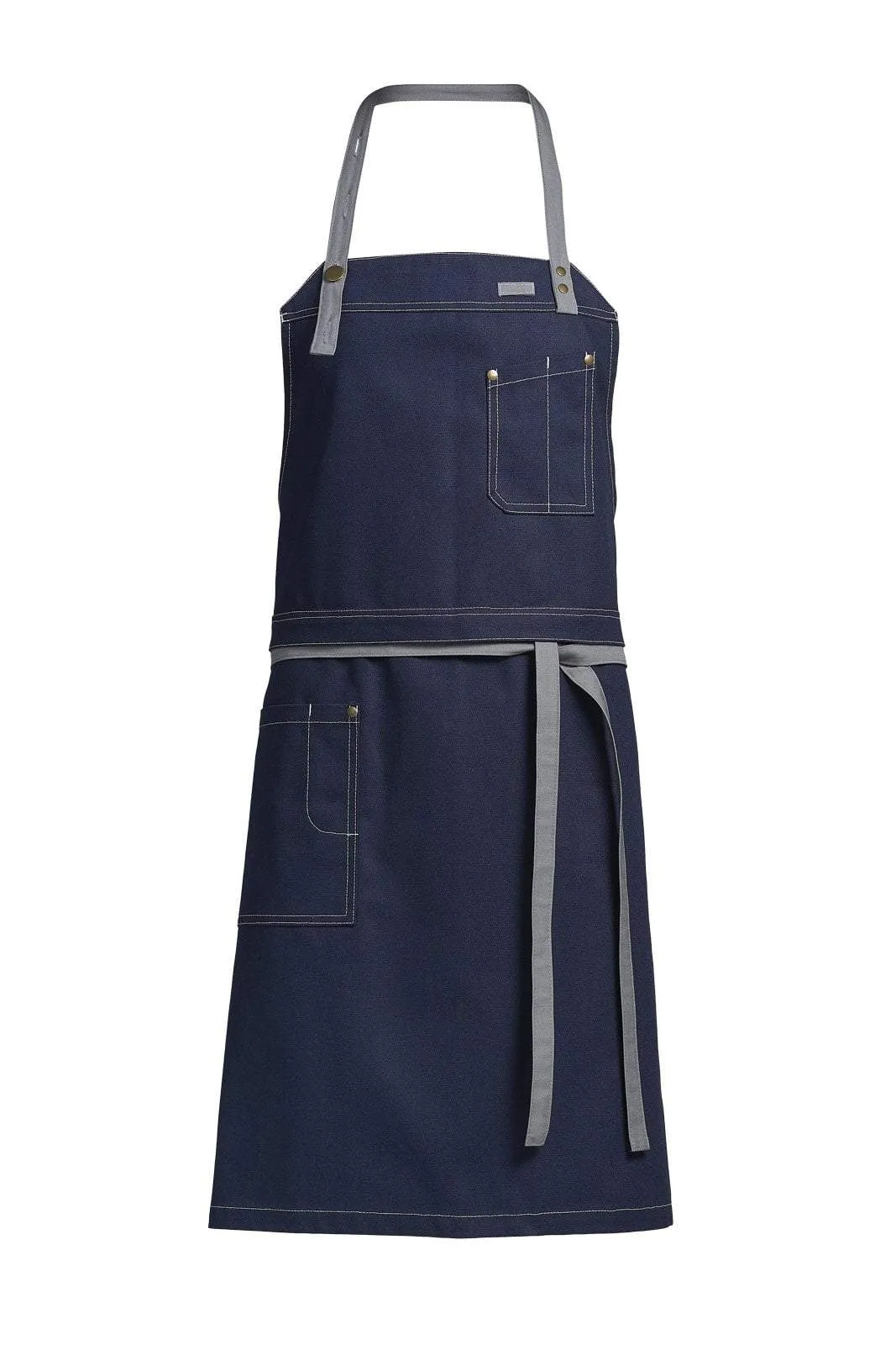 Kentaur 30360 Black Raw Bib Apron