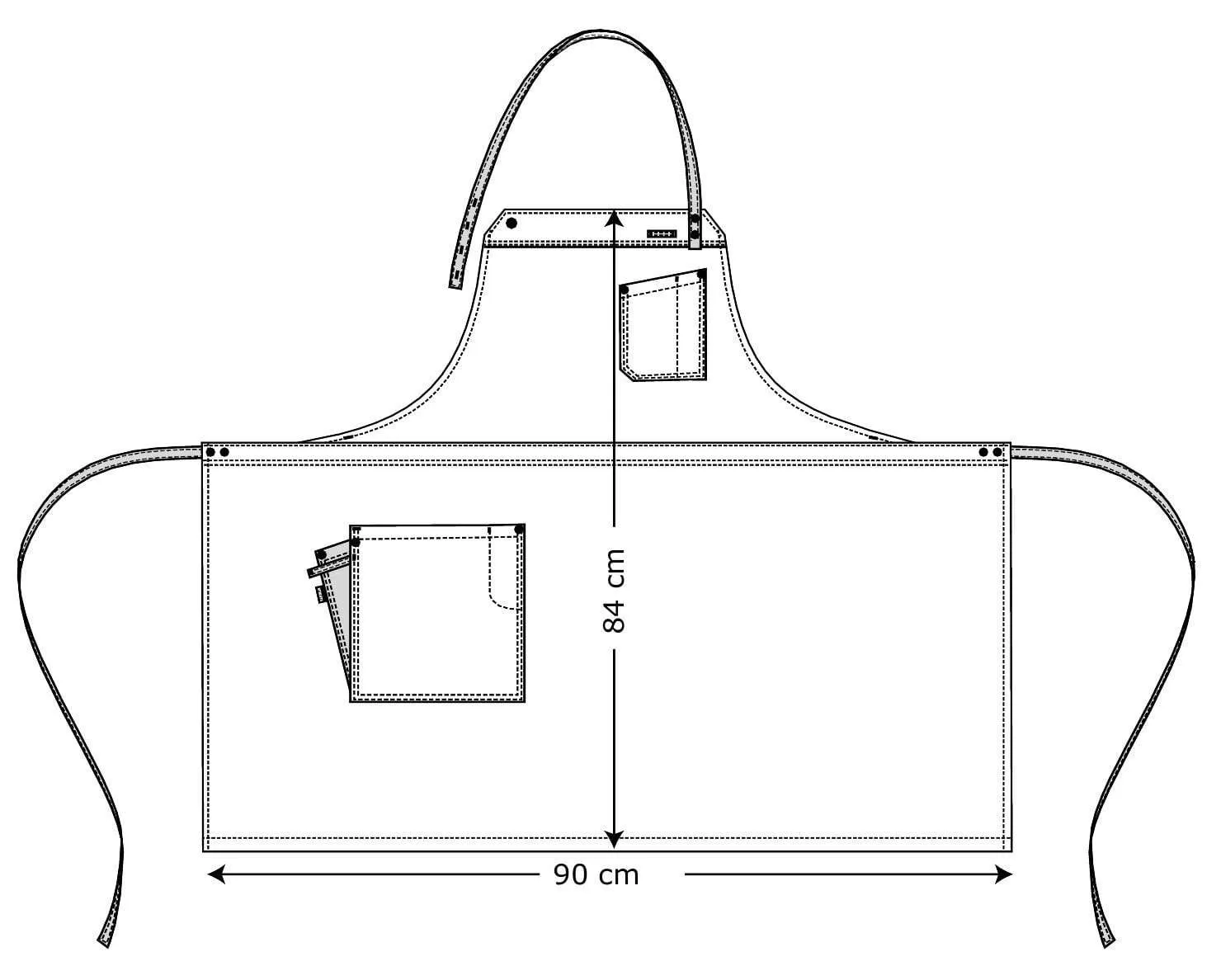 Kentaur 30360 Camouflage Raw Bib Apron