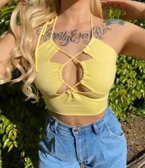 Kitiv Yellow Criss Cross Top