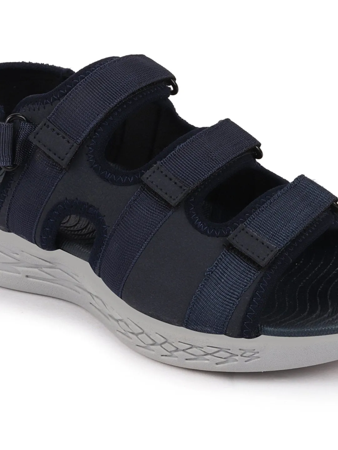 Men Navy Blue Multi Strap Phylon Sole Sandals & Floaters