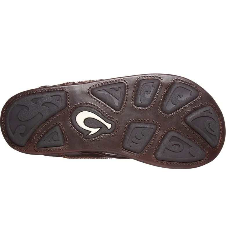 Men's Olukai | Mea Ola Artisan Beach Sandal | Dark Java