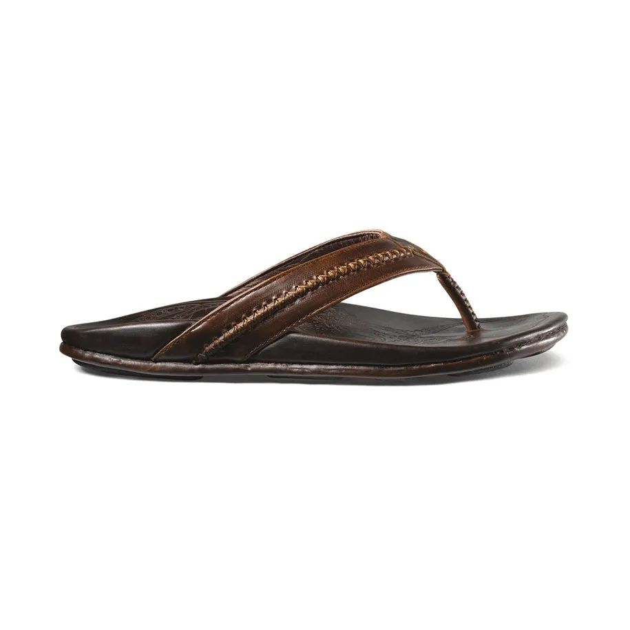 Men's Olukai | Mea Ola Artisan Beach Sandal | Dark Java