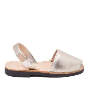 Metallic Leather Menorcan Sandal For Kids - Iker 1097 Metallic