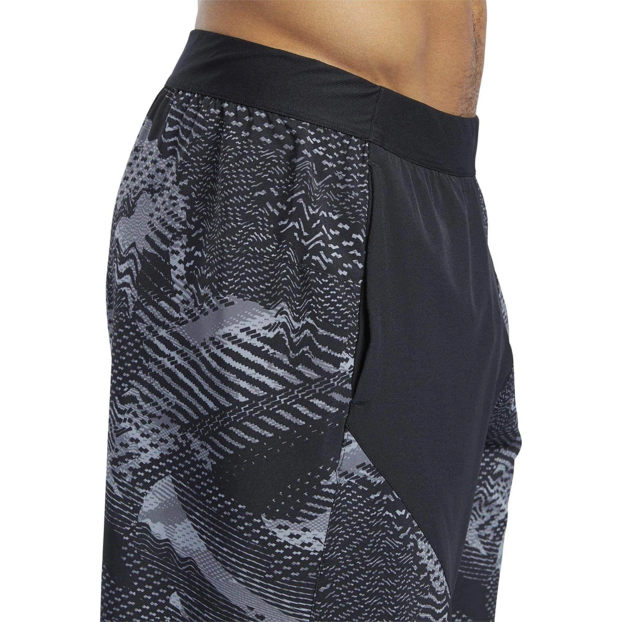 Reebok Speedwick All Over Print Mens Training Shorts - Black