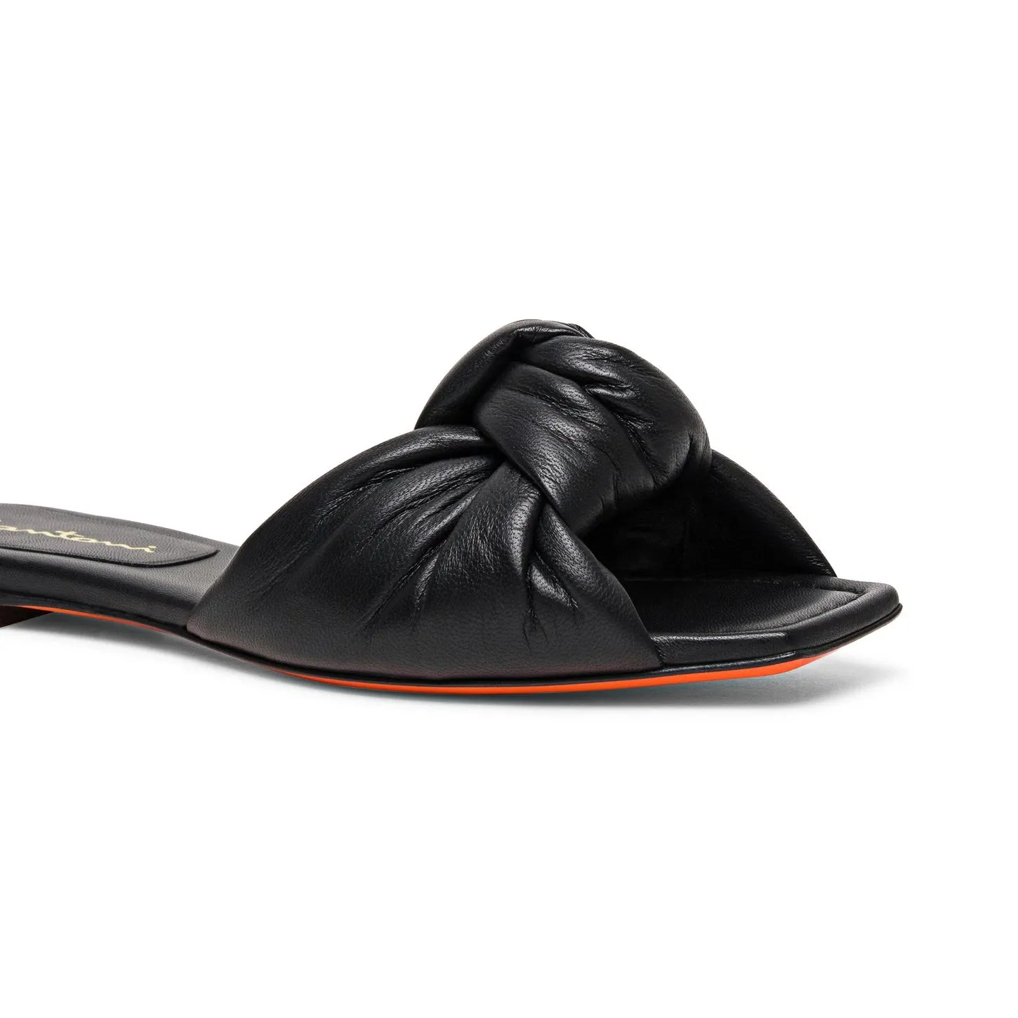 SANTONI Nappa Leather Slide Sandal with Knot (also available in BLUSH)