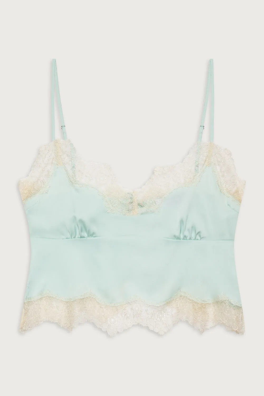 Snuggle Satin Camisole - Pistachio