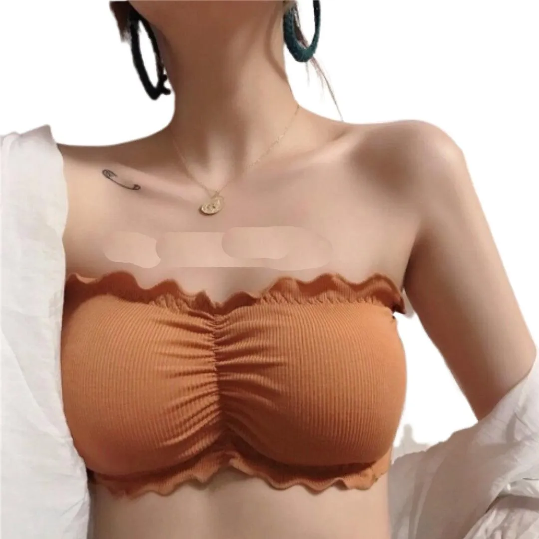 Strapless Tube Top Lace Padded Bra Top Tube Top Bra Backless Bra Straps Wirefree Bralette