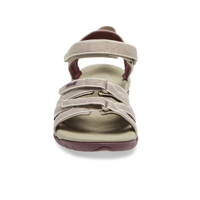 Teva Womens Tirra Valley Plaza Sandals in Taupe and Vineyard Wine