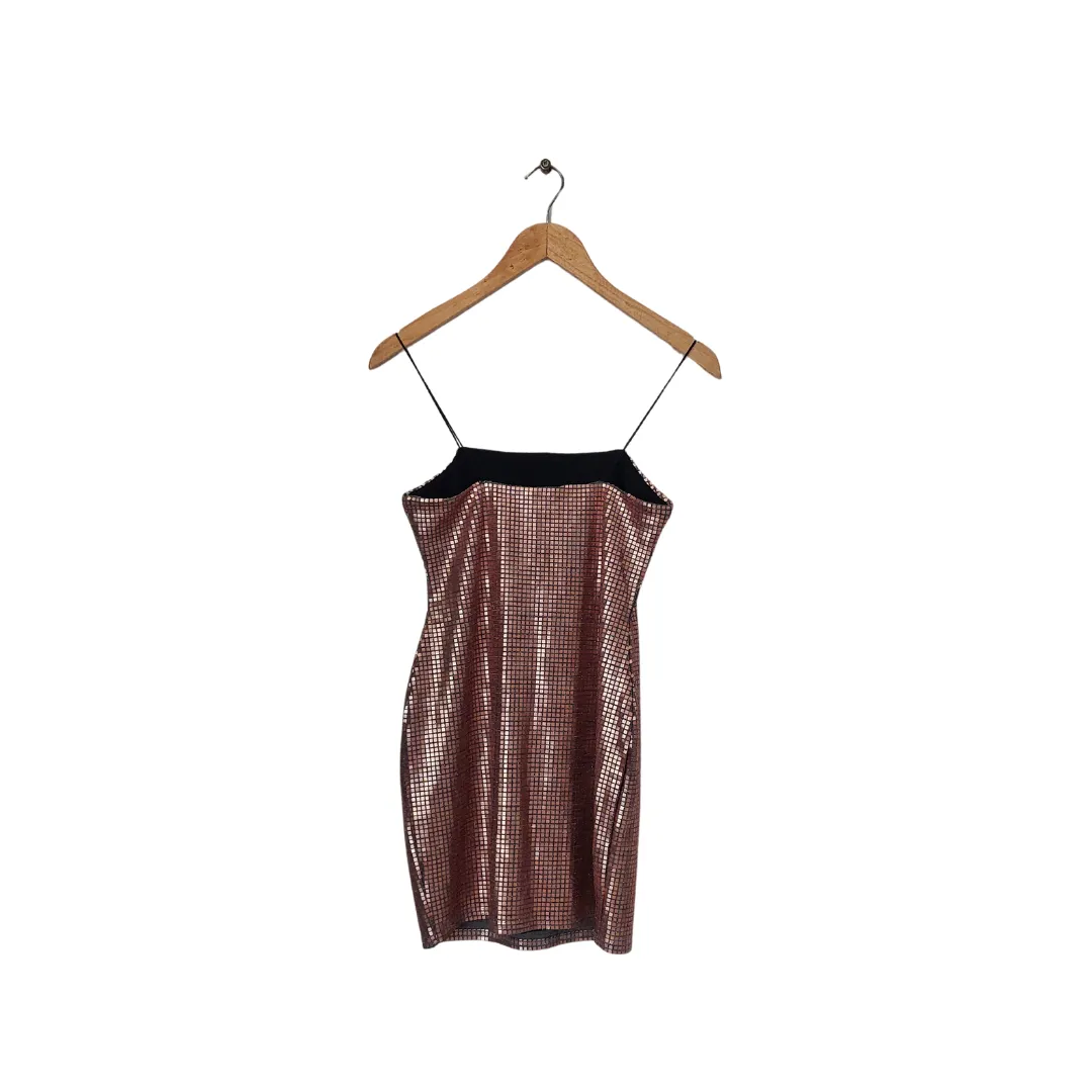 TopShop Light Pink Shiny Sequins Mini Dress | Gently Used |