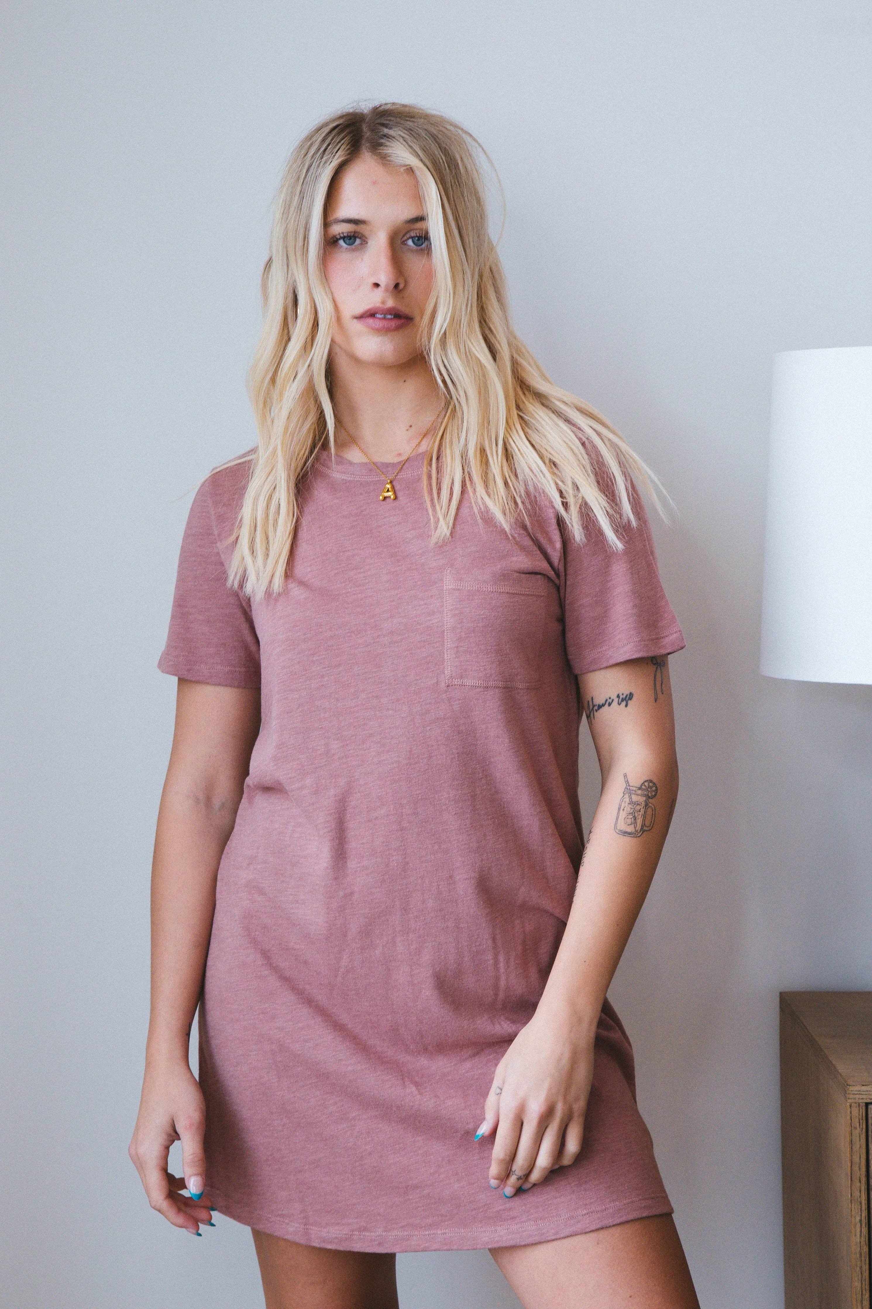 Traveler's T-Shirt Dress, Ash Rose | Sanctuary