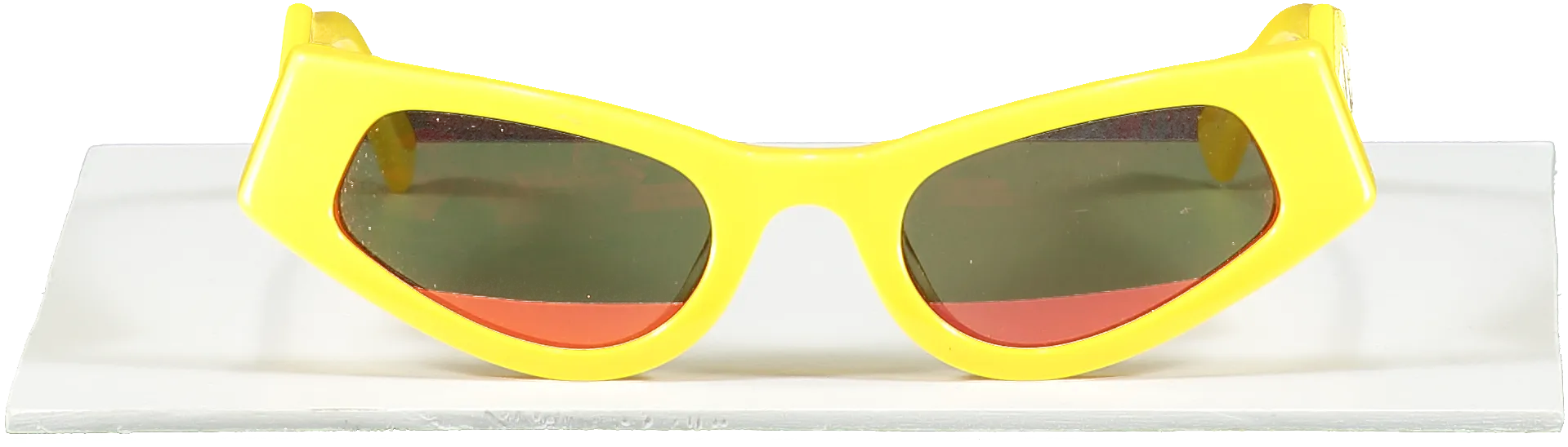 Viktor & Rolf Yellow "go To Hell" Printed Cat-eye Sunglasses