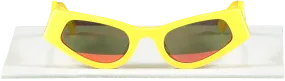 Viktor & Rolf Yellow "go To Hell" Printed Cat-eye Sunglasses