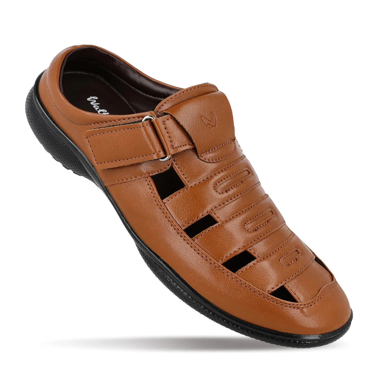 Walkaroo Men Roman Sandals  - WF6258 Tan